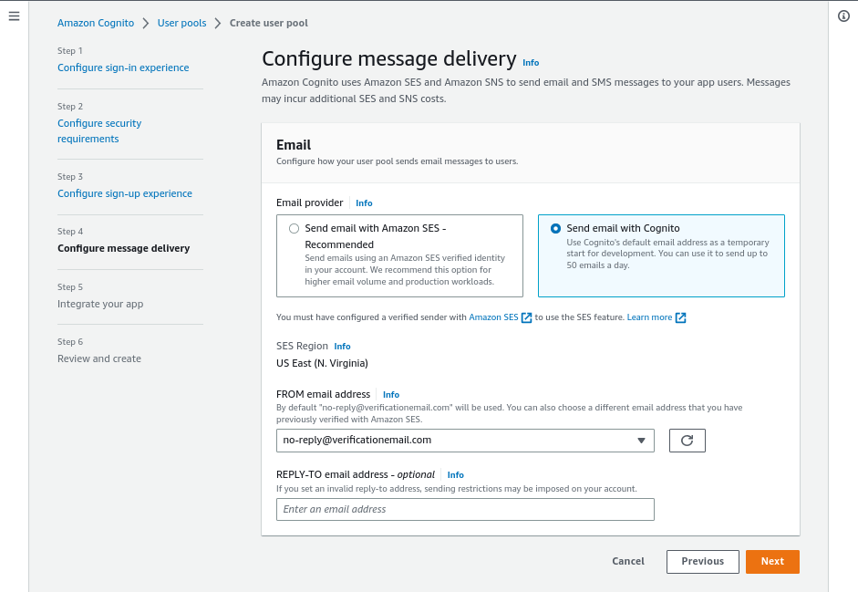 step4 configure message delivery